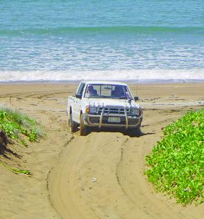 The beach access tracks are always soft but fairly easy work for most 4WD vehicles. 